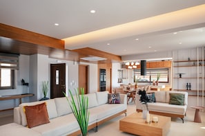 Open-plan living and kitchen area