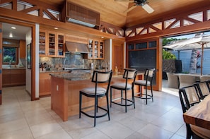 Gourmet Kitchen - flows to the outdoor BBQ  area and dining area 