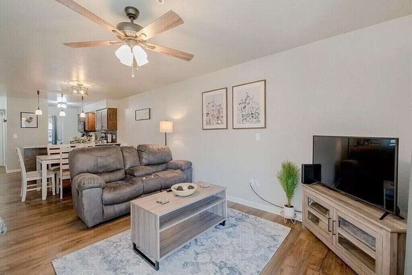 Living room with reclining sofa