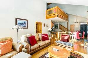 Tranquility on the River Three - Living room with a couch, loveseat, overstuffed chair