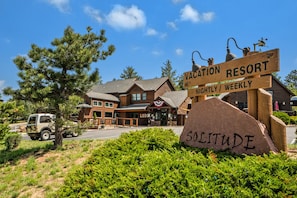 Solitude Cabins Lodge building front view.