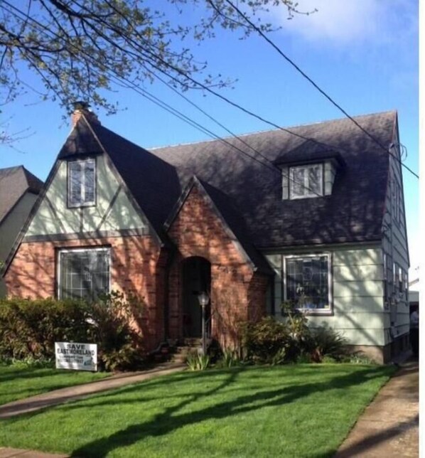 Our Tudor home in Eastmoreland has an abundance of lush trees. 