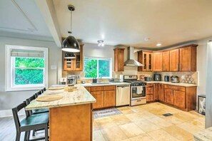 Fully stocked kitchen