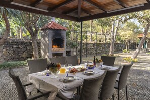 barbecue and dining area