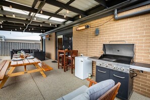 Outdoor furniture with BBQ grill