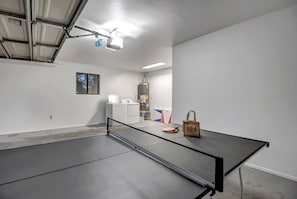 Ping Pong Table in the Garage