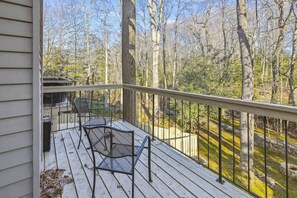 Relax, unwind and take in the beautiful natural views on the patio located off the living room 