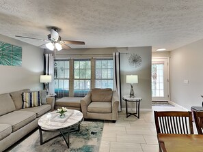 Living Room with Queen-Sized Sleeper Sofa