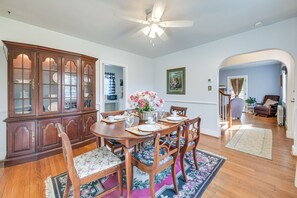 Dining Room | Dishware & Flatware Provided | 1st Floor