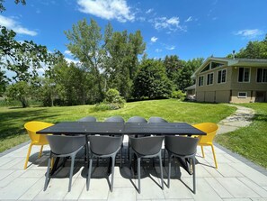 Outdoor dining area