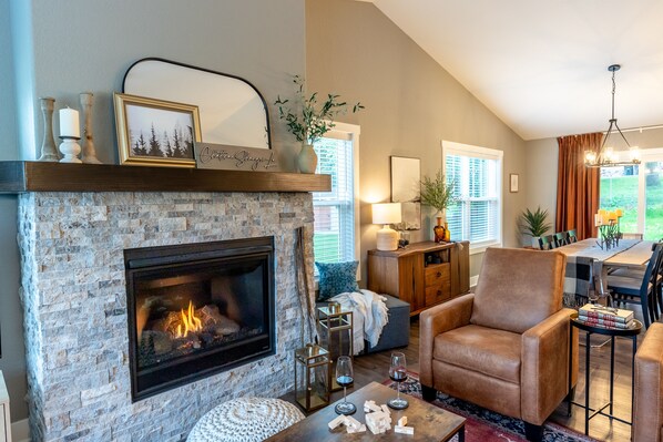 You'll enjoy unwinding in front of the gas fireplace!