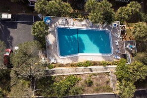 The pool area offers the perfect retreat for a refreshing escape