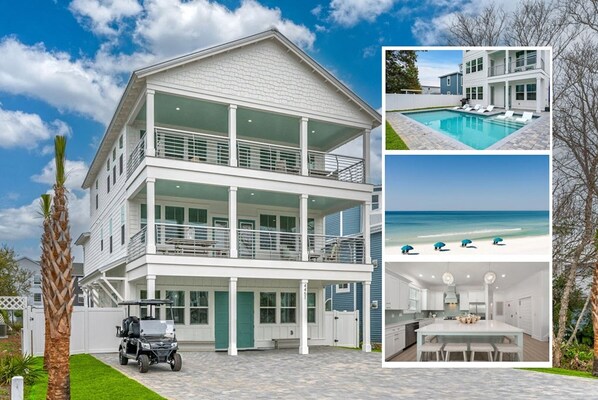 Iris is a designer-grade, beach home that comfortably sleeps 20 guests!