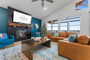 Unwind in the tastefully decorated, yet comfortable living area
