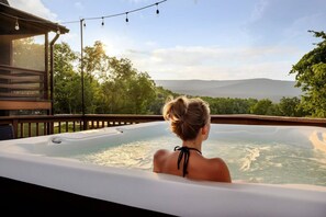 Spend some time soaking in the hot tub after a day of hiking.