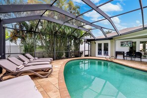 Relax in your private pool area watching your favorite game