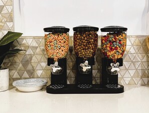 Cereal bar for the weary and hungry travelers. Kids and adults alike! 