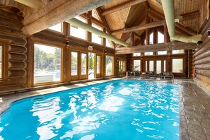 Indoor heated pool at the resort