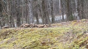 back yard rock firepit 