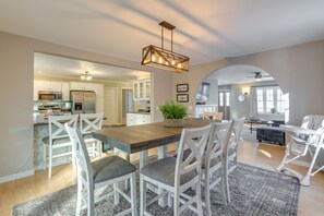 Dining Area | Kitchen | Updated Interior