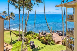 BBQ, Ocean Front Deck and Pool Below