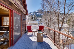 Private Deck | Gas Fire Pit | Mountain Views