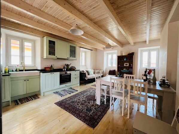 Living room + kitchen