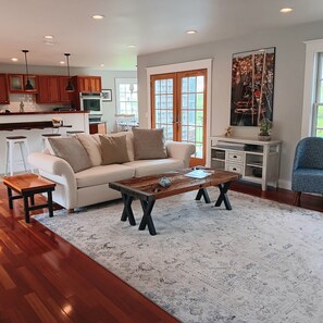 Main floor living room casual, comfortable and inviting elegance.