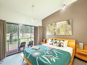 Indulge in the luxury of our master bedroom, boasting a king-size bed for ultimate comfort and relax