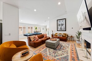 View from dining area into living room