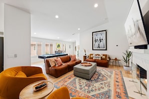 View from dining area into living room