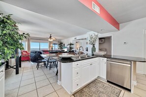 Open concept living area and kitchen