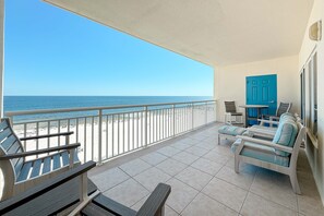 Large private balcony