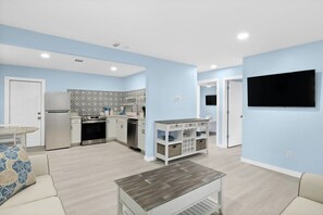 Flat screen smart TV in living room