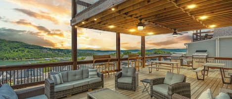 Day or Night, the Main Level Deck is a Great Place to Reconnect with Family!
