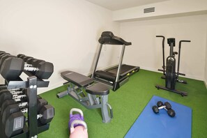 Get sweaty in the private gym