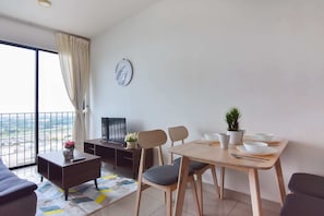 The dining area.