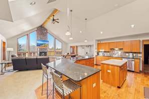 Open concept living is perfect for enjoying time with friends and loved one.