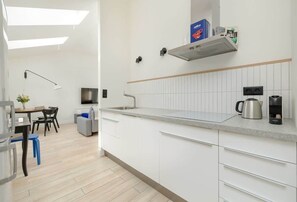 kitchenette + coffee machine