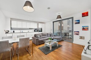 Living room and kitchen