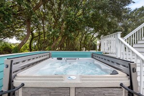 CC261: Heron Haven | Pool Area w/ Hot Tub