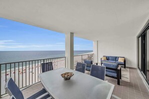 Outdoor patio table with seating for 6