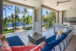 Enjoy expansive beachfront views from the comfort of your private, third floor balcony.