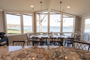 Large kitchen with seating for every guest.