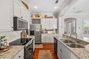 Fully equipped kitchen and plenty of counter space.