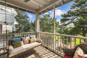 Outdoor space off of Primary bedroom upstairs.  Perfect for lazy days