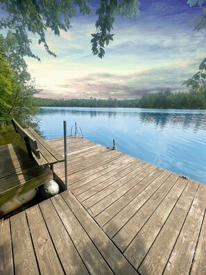 The dock is a beautiful site, sunrise, daytime, or sunset!