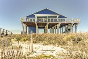 view of the house from the Beach