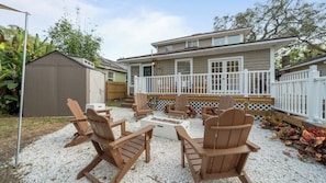 Make memories with your loved ones around our propane fire pit!