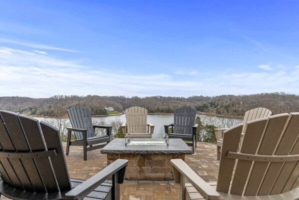 Sit around the fire pit with you friends and family while takin in the panoramic water views